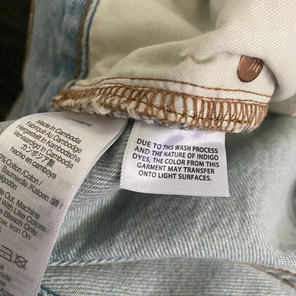 NWT Madewell Relaxed Denim Shorts Size 28 - Picture 12 of 12